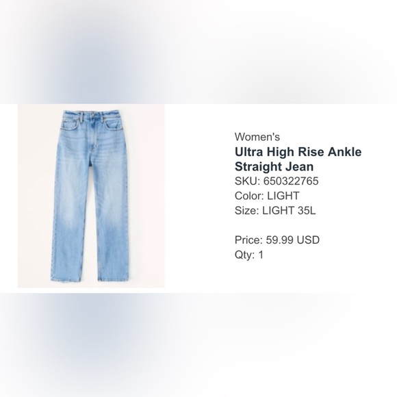 Ultra High Rise Ankle Straight Jean - Picture 3 of 4